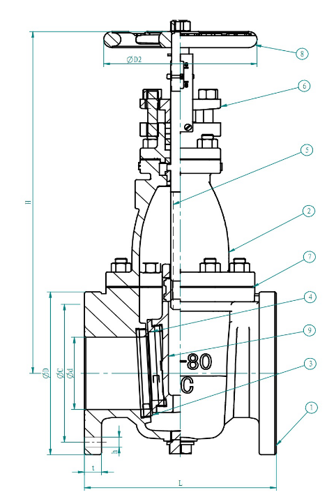 ДЖИС ф 7366 служило фланцем тип бронзы/нержавеющей стали запорной заслонки опционный 0